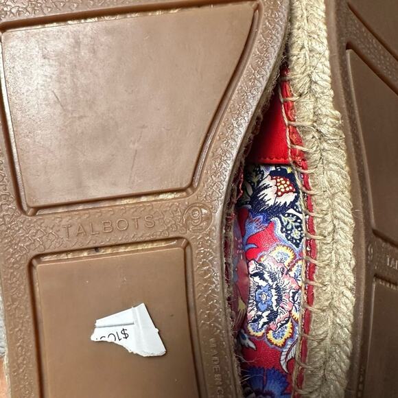 Talbots Red Pepper Izzy Buckle Espadrille Shoes - Picture 5 of 6